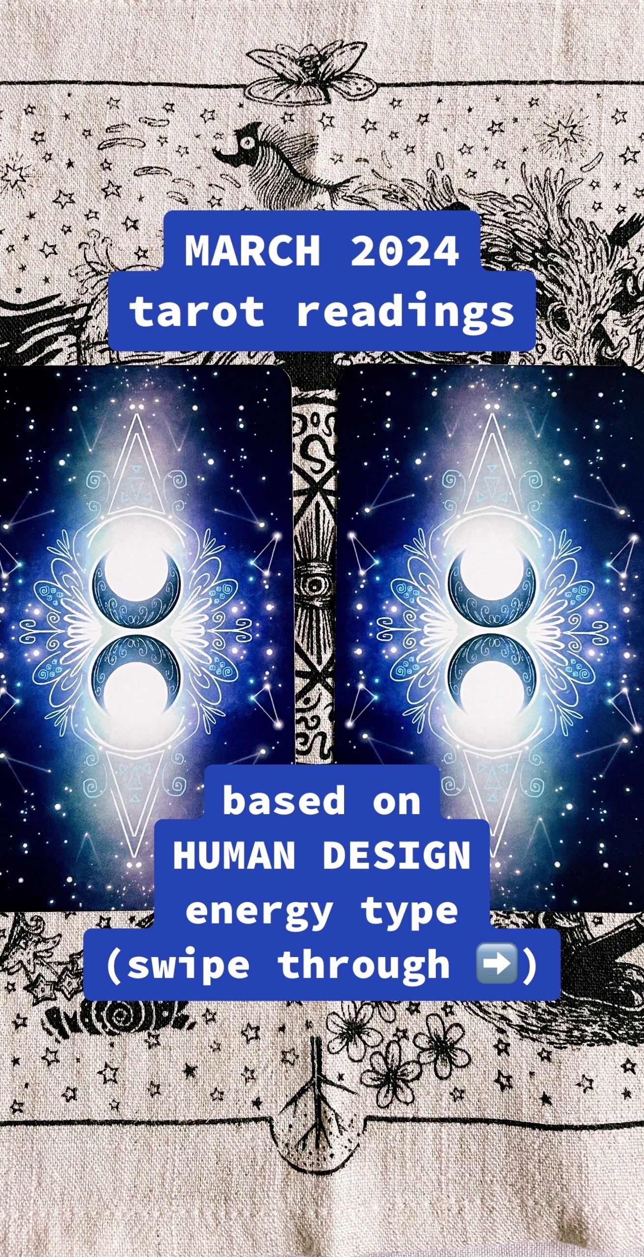 March 2024 Tarot Pulls based on Human Design Energy Types